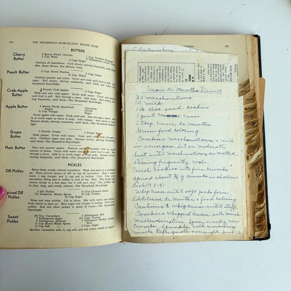 Vintage Searchlight Recipe Book Household Magazine Hardcover Black Red Retro